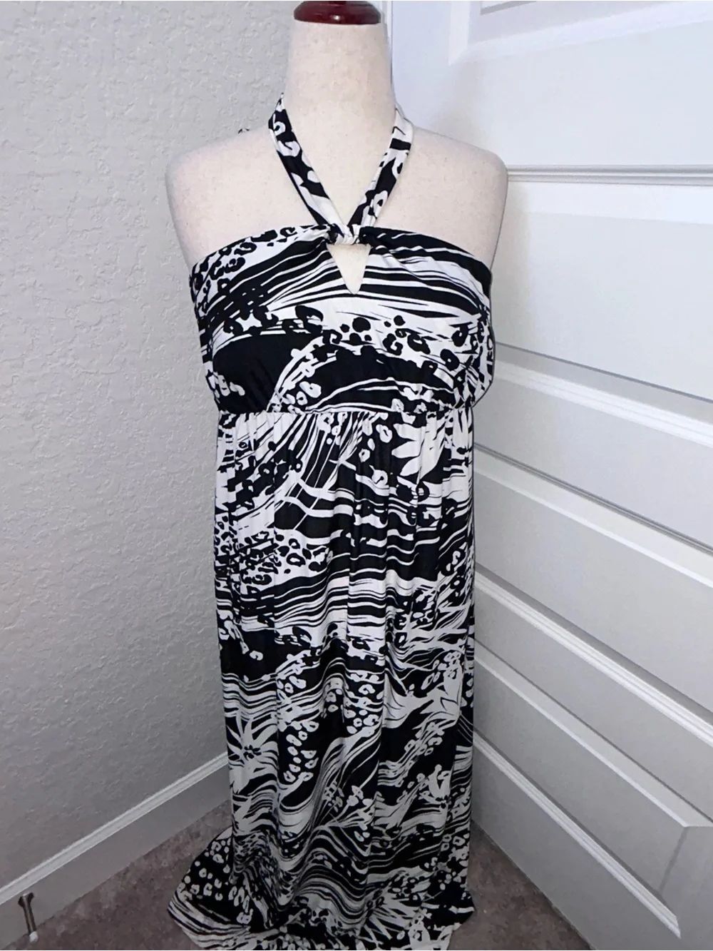 Soma Animal Mix Print Halter Maxi Dress
